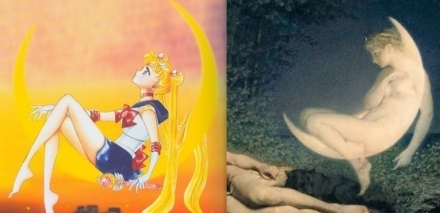 SAILOR MOON E IL DIPINTO "SELENE E ENDYMION" DI VICTOR FLORENCE POLLET - EDUCAZIONE ALLA SALUTE